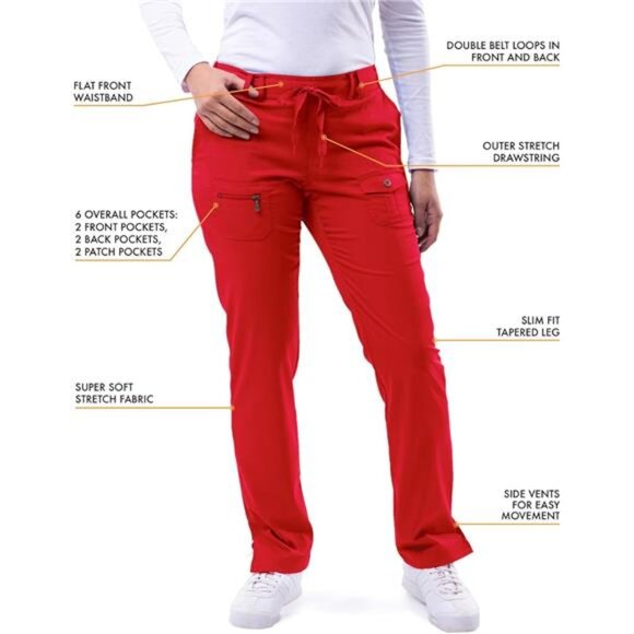 Scrub Set for Women - Enhanced V-Neck Top & Multi Pocket Pants - Picture 4 of 8